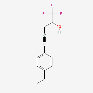 molecular formula C13H13F3O B1492449 5-(4-Ethylphenyl)-1,1,1-trifluoropent-4-yn-2-ol CAS No. 2097952-32-2