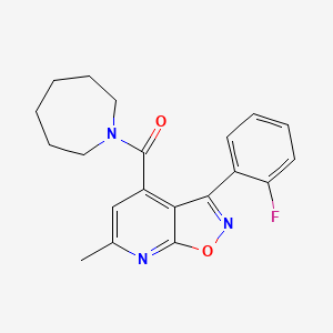 molecular formula C20H20FN3O2 B14924517 Azepan-1-yl[3-(2-fluorophenyl)-6-methyl[1,2]oxazolo[5,4-b]pyridin-4-yl]methanone 