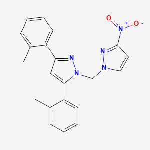 3,5-bis(2-methylphenyl)-1-[(3-nitro-1H-pyrazol-1-yl)methyl]-1H-pyrazole