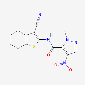 N-(3-cyano-4,5,6,7-tetrahydro-1-benzothiophen-2-yl)-1-methyl-4-nitro-1H-pyrazole-5-carboxamide