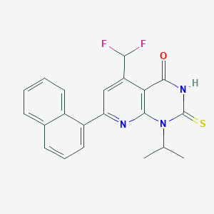 5-(difluoromethyl)-7-(naphthalen-1-yl)-1-(propan-2-yl)-2-sulfanylpyrido[2,3-d]pyrimidin-4(1H)-one