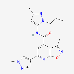 3-methyl-N-(3-methyl-1-propyl-1H-pyrazol-5-yl)-6-(1-methyl-1H-pyrazol-4-yl)[1,2]oxazolo[5,4-b]pyridine-4-carboxamide