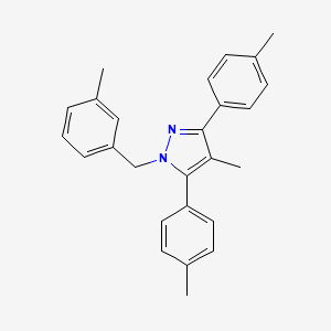 4-methyl-1-(3-methylbenzyl)-3,5-bis(4-methylphenyl)-1H-pyrazole