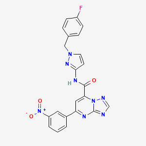 N-[1-(4-fluorobenzyl)-1H-pyrazol-3-yl]-5-(3-nitrophenyl)[1,2,4]triazolo[1,5-a]pyrimidine-7-carboxamide