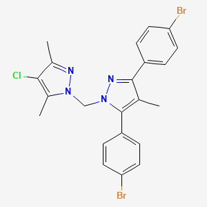 1-{[3,5-bis(4-bromophenyl)-4-methyl-1H-pyrazol-1-yl]methyl}-4-chloro-3,5-dimethyl-1H-pyrazole