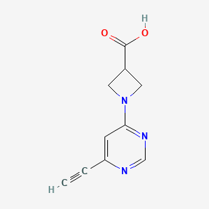 molecular formula C10H9N3O2 B1492462 1-(6-Ethynylpyrimidin-4-yl)azetidine-3-carboxylic acid CAS No. 2097986-09-7