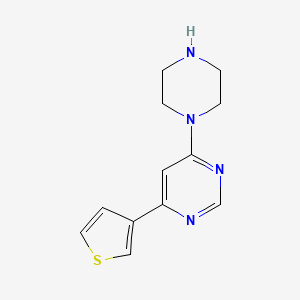 molecular formula C12H14N4S B1492463 4-(Piperazin-1-yl)-6-(thiophen-3-yl)pyrimidine CAS No. 2098100-53-7