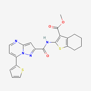 Methyl 2-({[7-(thiophen-2-yl)pyrazolo[1,5-a]pyrimidin-2-yl]carbonyl}amino)-4,5,6,7-tetrahydro-1-benzothiophene-3-carboxylate