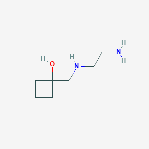 molecular formula C7H16N2O B1492465 1-{[(2-アミノエチル)アミノ]メチル}シクロブタン-1-オール CAS No. 1849288-57-8