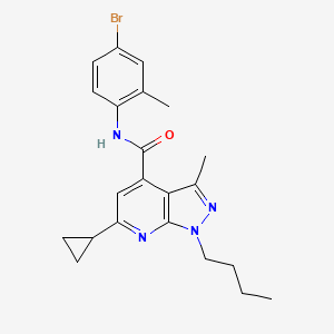 N-(4-bromo-2-methylphenyl)-1-butyl-6-cyclopropyl-3-methyl-1H-pyrazolo[3,4-b]pyridine-4-carboxamide