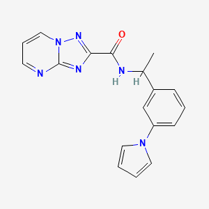 N-{1-[3-(1H-pyrrol-1-yl)phenyl]ethyl}[1,2,4]triazolo[1,5-a]pyrimidine-2-carboxamide