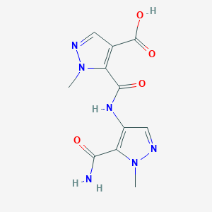 5-[(5-carbamoyl-1-methyl-1H-pyrazol-4-yl)carbamoyl]-1-methyl-1H-pyrazole-4-carboxylic acid