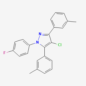 4-chloro-1-(4-fluorophenyl)-3,5-bis(3-methylphenyl)-1H-pyrazole