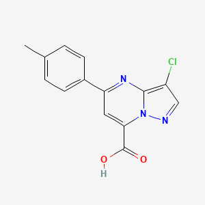 molecular formula C14H10ClN3O2 B14924737 3-Chloro-5-(4-methylphenyl)pyrazolo[1,5-a]pyrimidine-7-carboxylic acid 