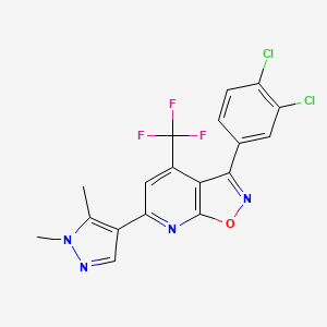 3-(3,4-dichlorophenyl)-6-(1,5-dimethyl-1H-pyrazol-4-yl)-4-(trifluoromethyl)[1,2]oxazolo[5,4-b]pyridine