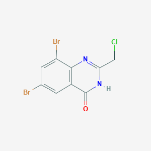 molecular formula C9H5Br2ClN2O B1492475 6,8-Dibromo-2-chloromethyl-3H-quinazolin-4-one CAS No. 108635-30-9