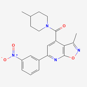 [3-Methyl-6-(3-nitrophenyl)[1,2]oxazolo[5,4-b]pyridin-4-yl](4-methylpiperidin-1-yl)methanone