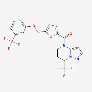 [7-(trifluoromethyl)-6,7-dihydropyrazolo[1,5-a]pyrimidin-4(5H)-yl](5-{[3-(trifluoromethyl)phenoxy]methyl}furan-2-yl)methanone