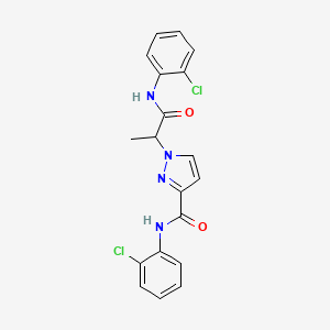 N-(2-chlorophenyl)-1-{1-[(2-chlorophenyl)amino]-1-oxopropan-2-yl}-1H-pyrazole-3-carboxamide