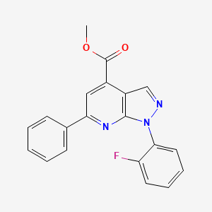 methyl 1-(2-fluorophenyl)-6-phenyl-1H-pyrazolo[3,4-b]pyridine-4-carboxylate