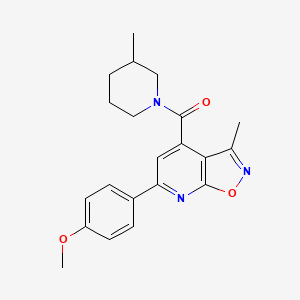 [6-(4-Methoxyphenyl)-3-methyl[1,2]oxazolo[5,4-b]pyridin-4-yl](3-methylpiperidin-1-yl)methanone