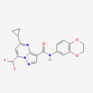 5-cyclopropyl-7-(difluoromethyl)-N-(2,3-dihydro-1,4-benzodioxin-6-yl)pyrazolo[1,5-a]pyrimidine-3-carboxamide