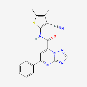 N-(3-cyano-4,5-dimethylthiophen-2-yl)-5-phenyl[1,2,4]triazolo[1,5-a]pyrimidine-7-carboxamide