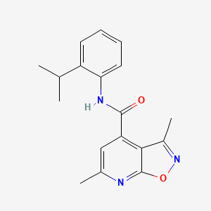 3,6-dimethyl-N-[2-(propan-2-yl)phenyl][1,2]oxazolo[5,4-b]pyridine-4-carboxamide