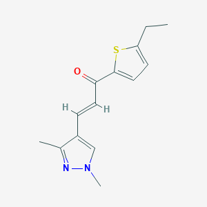 (2E)-3-(1,3-dimethyl-1H-pyrazol-4-yl)-1-(5-ethylthiophen-2-yl)prop-2-en-1-one