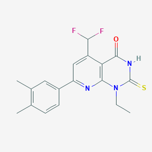 molecular formula C18H17F2N3OS B14924824 5-(difluoromethyl)-7-(3,4-dimethylphenyl)-1-ethyl-2-sulfanylpyrido[2,3-d]pyrimidin-4(1H)-one 