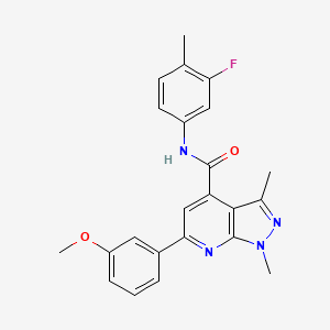 N-(3-fluoro-4-methylphenyl)-6-(3-methoxyphenyl)-1,3-dimethyl-1H-pyrazolo[3,4-b]pyridine-4-carboxamide