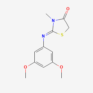 (2Z)-2-[(3,5-dimethoxyphenyl)imino]-3-methyl-1,3-thiazolidin-4-one