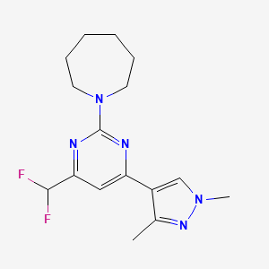 1-[4-(difluoromethyl)-6-(1,3-dimethyl-1H-pyrazol-4-yl)pyrimidin-2-yl]azepane