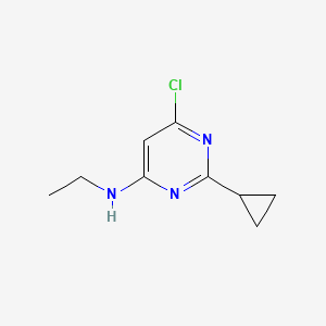 molecular formula C9H12ClN3 B1492489 6-chloro-2-cyclopropyl-N-ethylpyrimidin-4-amine CAS No. 1111849-50-3