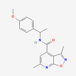 N-[1-(4-methoxyphenyl)ethyl]-3,6-dimethyl[1,2]oxazolo[5,4-b]pyridine-4-carboxamide