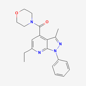 (6-ethyl-3-methyl-1-phenyl-1H-pyrazolo[3,4-b]pyridin-4-yl)(morpholin-4-yl)methanone