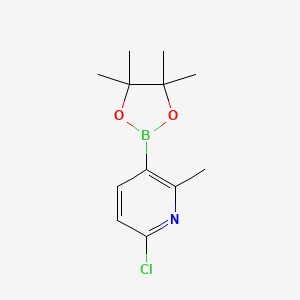 molecular formula C12H17BClNO2 B1492494 6-氯-2-甲基-3-(4,4,5,5-四甲基-1,3,2-二氧杂硼环-2-基)吡啶 CAS No. 1436866-79-3