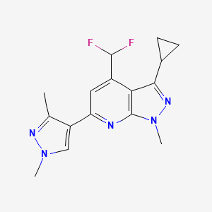 3-cyclopropyl-4-(difluoromethyl)-6-(1,3-dimethyl-1H-pyrazol-4-yl)-1-methyl-1H-pyrazolo[3,4-b]pyridine