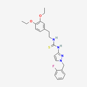 1-[2-(3,4-diethoxyphenyl)ethyl]-3-[1-(2-fluorobenzyl)-1H-pyrazol-3-yl]thiourea