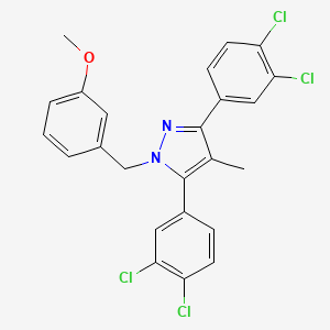 3,5-bis(3,4-dichlorophenyl)-1-(3-methoxybenzyl)-4-methyl-1H-pyrazole