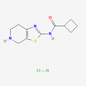molecular formula C11H16ClN3OS B1492496 N-(4,5,6,7-tetrahydro[1,3]thiazolo[5,4-c]pyridin-2-yl)cyclobutanecarboxamide hydrochloride CAS No. 2098073-14-2