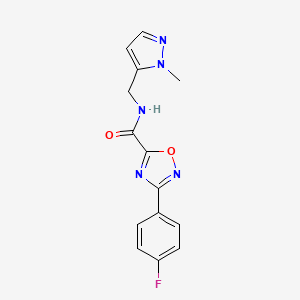 3-(4-fluorophenyl)-N-[(1-methyl-1H-pyrazol-5-yl)methyl]-1,2,4-oxadiazole-5-carboxamide