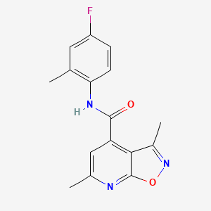 molecular formula C16H14FN3O2 B14924966 N-(4-fluoro-2-methylphenyl)-3,6-dimethyl[1,2]oxazolo[5,4-b]pyridine-4-carboxamide 