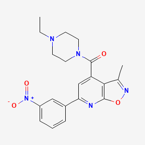 (4-Ethylpiperazin-1-yl)[3-methyl-6-(3-nitrophenyl)[1,2]oxazolo[5,4-b]pyridin-4-yl]methanone