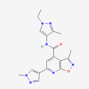 N-(1-ethyl-3-methyl-1H-pyrazol-4-yl)-3-methyl-6-(1-methyl-1H-pyrazol-4-yl)[1,2]oxazolo[5,4-b]pyridine-4-carboxamide