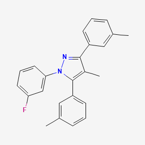 molecular formula C24H21FN2 B14924997 1-(3-fluorophenyl)-4-methyl-3,5-bis(3-methylphenyl)-1H-pyrazole 