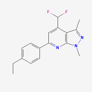 4-(difluoromethyl)-6-(4-ethylphenyl)-1,3-dimethyl-1H-pyrazolo[3,4-b]pyridine