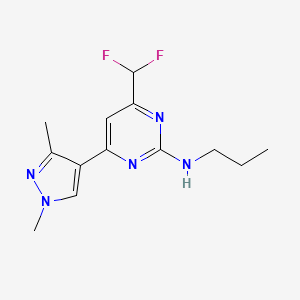 4-(difluoromethyl)-6-(1,3-dimethyl-1H-pyrazol-4-yl)-N-propylpyrimidin-2-amine