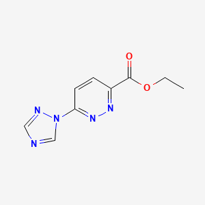 molecular formula C9H9N5O2 B1492503 ethyl 6-(1H-1,2,4-triazol-1-yl)pyridazine-3-carboxylate CAS No. 1706434-83-4