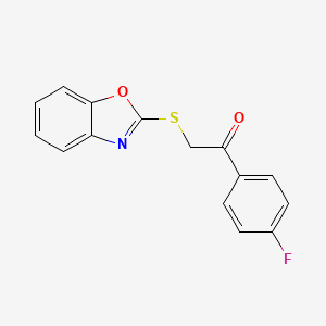 molecular formula C15H10FNO2S B14925032 2-(1,3-Benzoxazol-2-ylsulfanyl)-1-(4-fluorophenyl)ethanone 